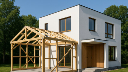 Modern Timber-Frame House Extension with Eco-Friendly Design