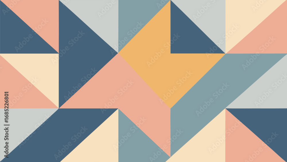 Aufkleber geometric abstract pattern with pastel colors and sharp angles background