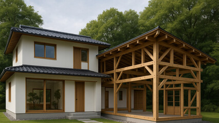 Modern Timber-Frame House Extension with Eco-Friendly Design