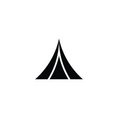 Fototapeta premium Letter M camp geometric symbol simple logo vector