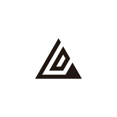 Letter D and L triangle geometric symbol simple logo vector