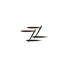 Letter Z bullets geometric symbol simple logo vector
