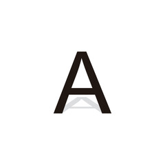 Letter A shadow geometric symbol simple logo vector