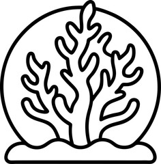 Bunaken coral reef icon outline icon 