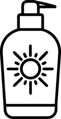 Obraz premium Suntan cream icon in flat style. Basic vector symbol illustration
