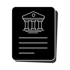 Court Warrant Icon | Justice Paperwork Vector | Court Law Symbol