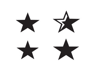 Elegant Star Shape Icon in Clean Silhouette Minimal Vector Illustration Style