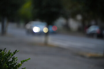 city ​​street evening urban landscape background