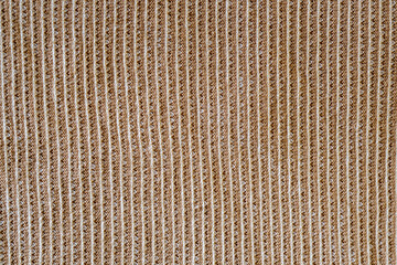 close-up of the structure of a beige fabric