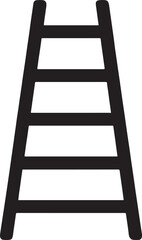 Ladder silhouette vector illustration, ideal for construction, tools, and climbing designs.