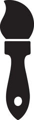 Paintbrush silhouette vector illustration, ideal for art, painting, and creative design projects.