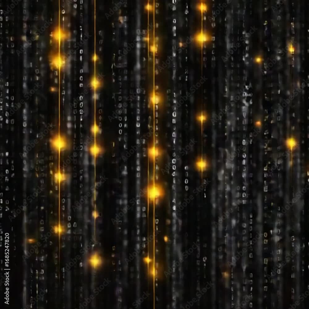 Aufkleber abstract binary code animation