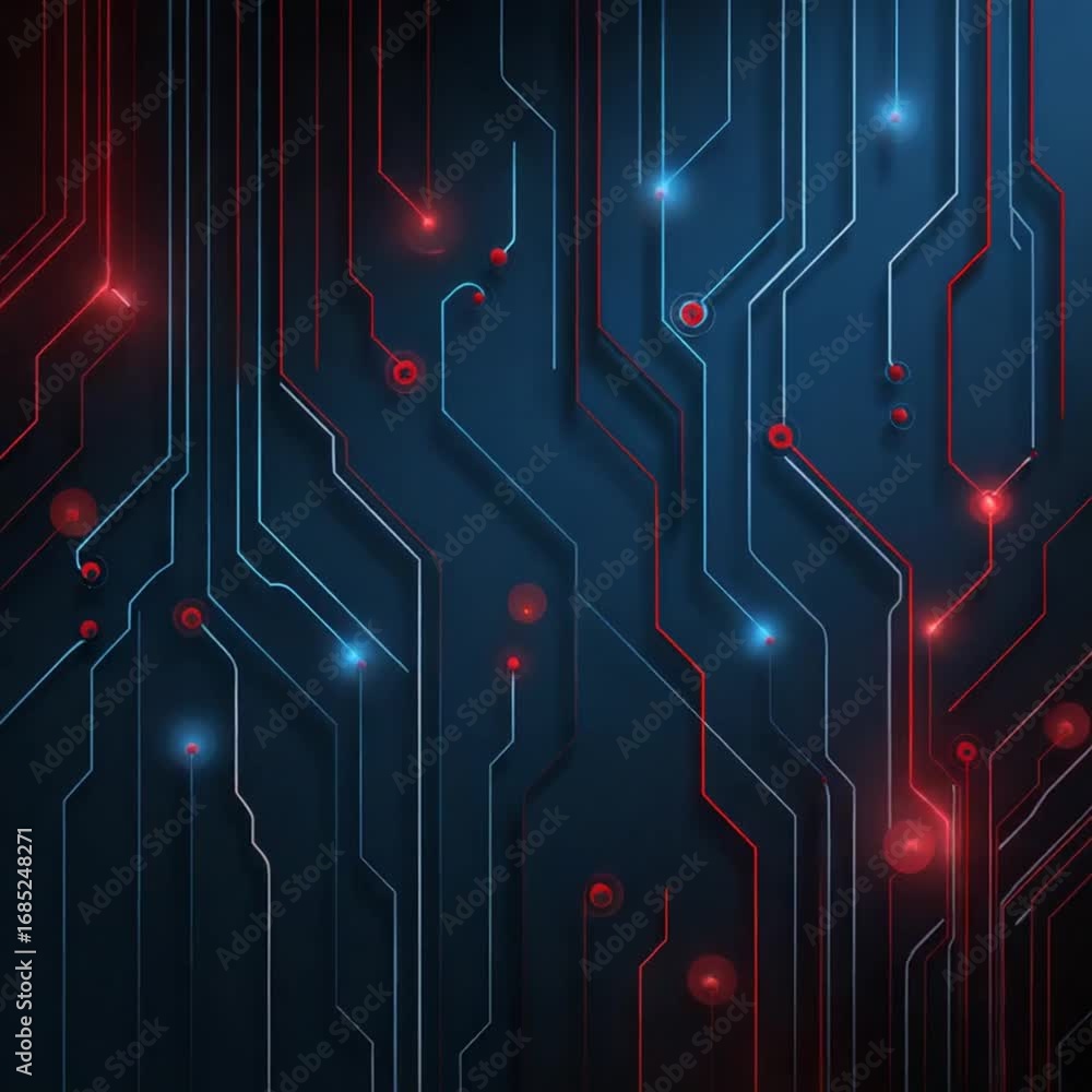 Poster abstract circuit board pattern