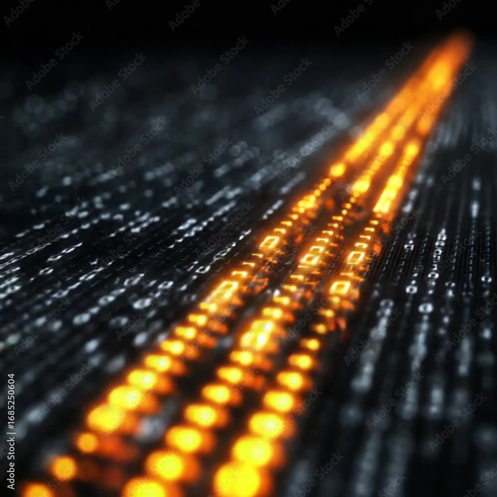 Aufkleber abstract data flow animation