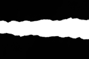 black torn or ripped paper isolated on transparent png background,realistic torn paper edges,Torn Paper effect mockup