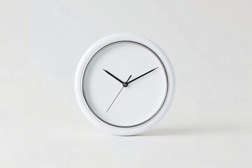 White clock minimalist studio background time