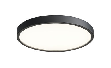 Modern round ceiling light fixture isolated on transparent background