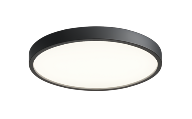 Modern round ceiling light fixture isolated on transparent background