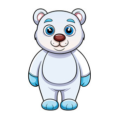 cute polar bear icon on white background