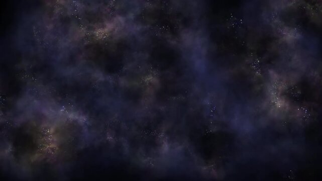 宇宙の星雲がうごめく背景動画

