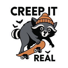 Obraz premium Halloween Raccoon Svg T Shirt