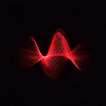 Abstract red wave design