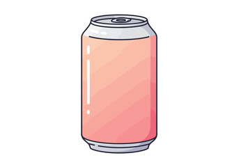 Fototapeta premium Refreshing pink beverage can with clean modern design perfect for summer advertising and branding