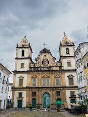 Naklejka premium Baroque Church of São Francisco in Pelourinho, Salvador de Bahía, Brazil