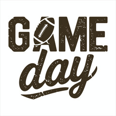 Game Day Football Typography Design