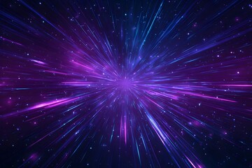 Naklejka premium A background of blue and purple light beams, creating an illusion that the lines form glowing stars in space.