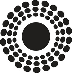 black and white circles