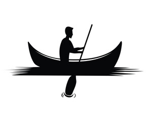 Boat Ride silhouettes vector White Background