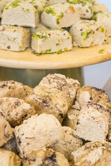 Halva with coffee and vanilla. Traditional balkan dessert