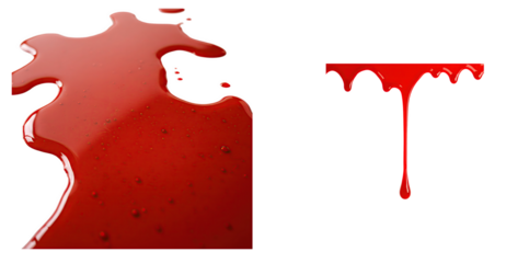 Red Blood Dripping Stain Halloween Effect for Horror Movie Scenes, Creepy Backgrounds, and Posters