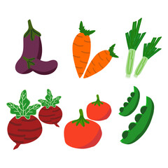 Fresh Vegetable Farm Product Set