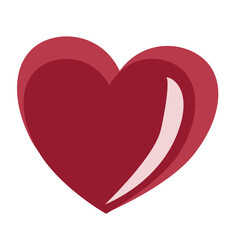 Red Heart Love Symbol Illustration