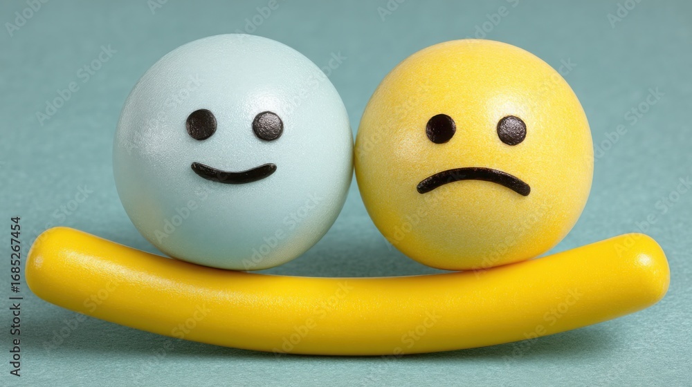 Poster two eggs with playful faces representing emotions and expressions in a creative and whimsical artist