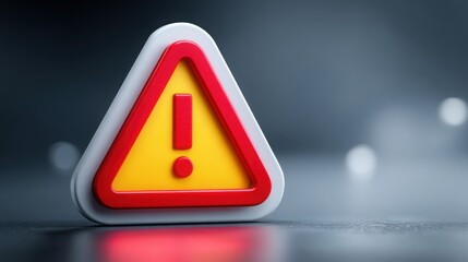 Attention-grabbing warning sign representing early warning systems for loss prevention in financial management concepts