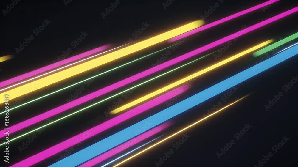 Aufkleber abstract vibrant light trails in a dark background, creating a dynamic and energetic atmosphere