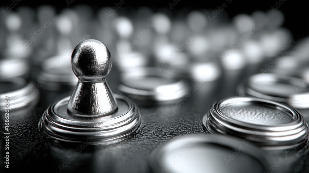 Poster chess board featuring a single pawn symbolizing ai segmentation stack and smart persona layering in 