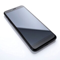 Black Smartphone, Modern, Sleek Design, High-Quality Image, Mobile Phone.