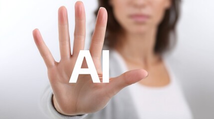 Woman's hand holding the letter a signifying ai startup valuation in tech-driven business and entrepreneurial concepts
