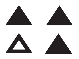 Creative Triangle Symbol in Bold Silhouette Vector Design