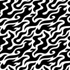 Abstract black Fire Background. black flame Background. doodle fire background. Flame Seamless Pattern. Fire flame seamless pattern.	