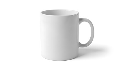 Fototapeta premium Illustration of plain white ceramic mug isolated on white background