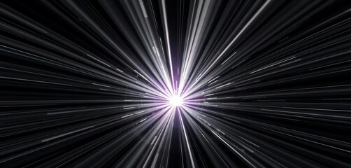 Abstract background of converging monochrome light rays,  smooth,  contrast