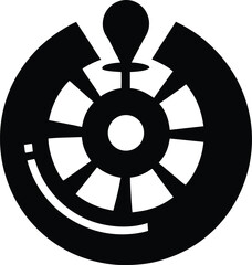 Black vector turbine icon © Nayeem