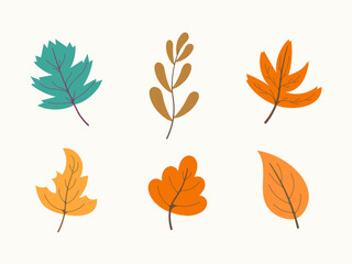 Obraz premium Atumn leaves graphic elements