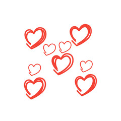 heart doodle vector