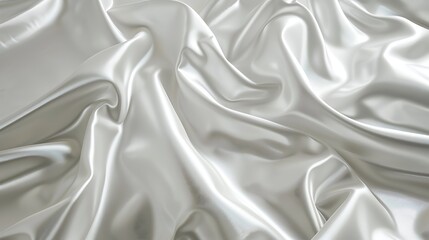 Obraz premium Elegant white silk fabric texture background